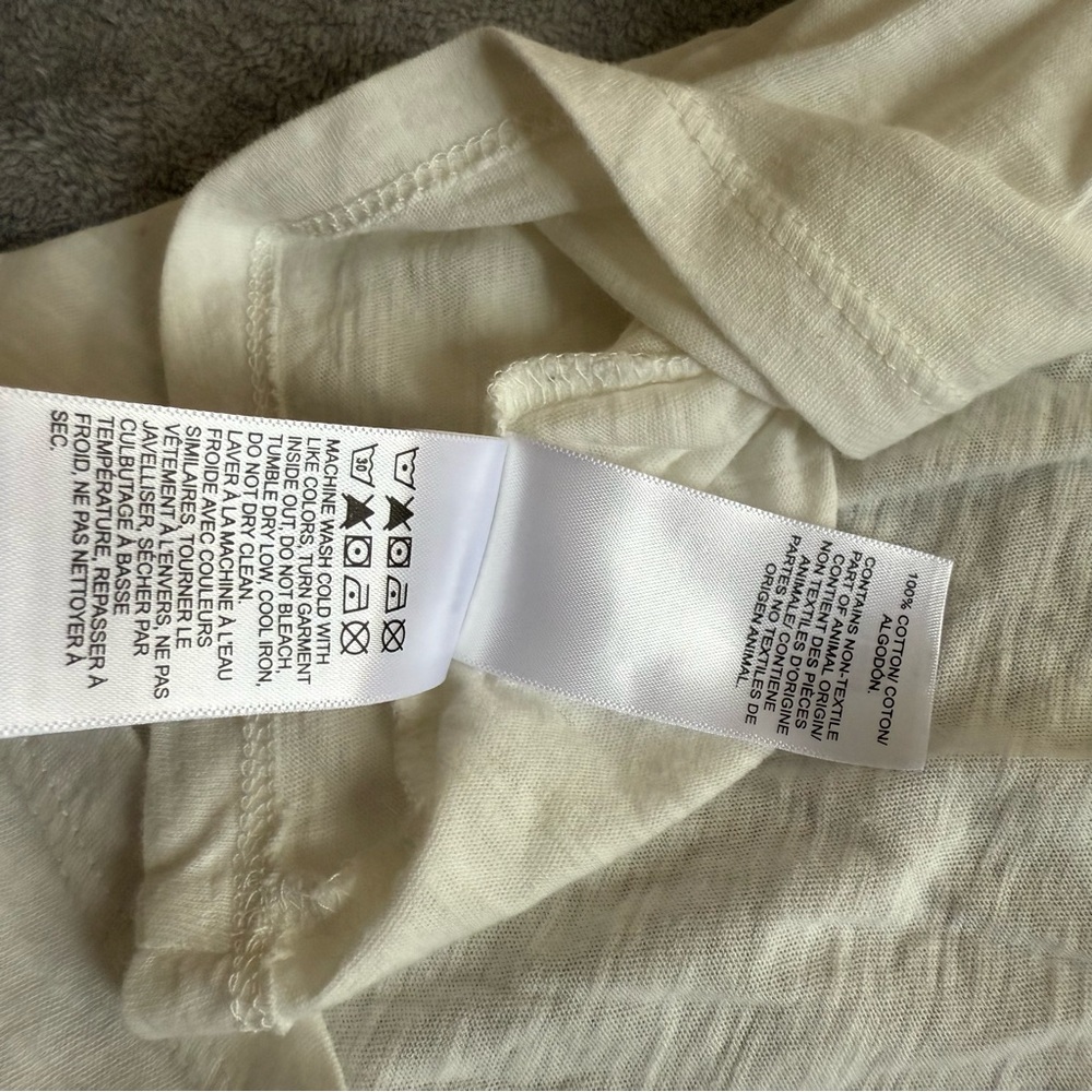 Lucky Brand Schiffley notch neck top Hippie vintage vibes cotton tassel - Picture 9 of 13